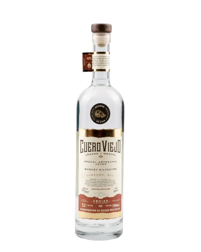 Cuero Viejo Fantasma Mezcal Artesanal Durango Cenizo Joven 52° 750 ml