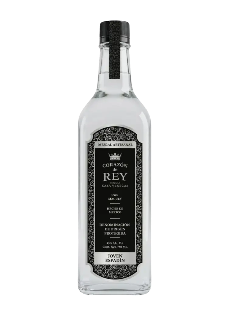 Corazón de Rey Mezcal Artesanal Oaxaca Espadín Jóven 45% Alc. Vol. 750ml