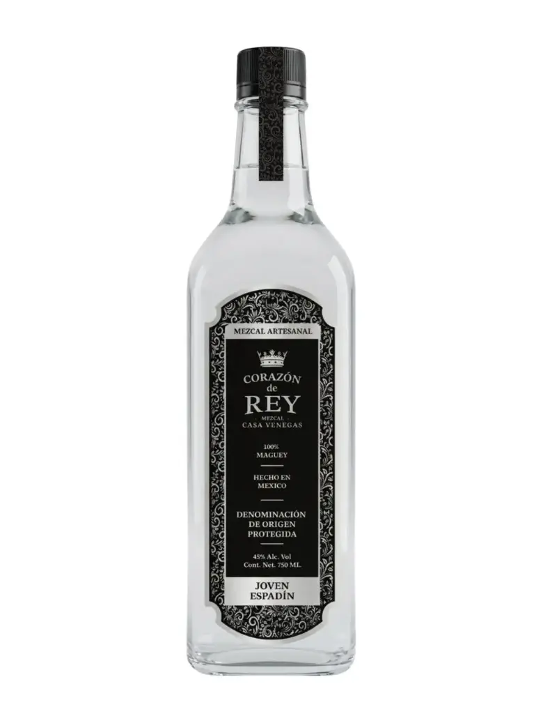 Corazón de Rey Mezcal Artesanal Oaxaca Espadín Jóven 45% Alc. Vol. 750ml