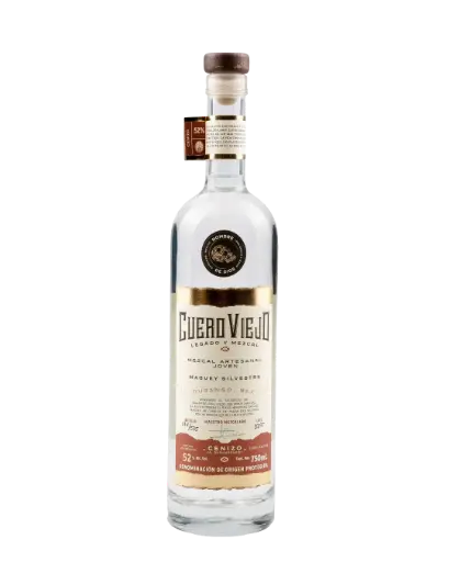 [MezArtDurCueroCenJov520006] Cuero Viejo Fantasma Mezcal Artesanal Durango Cenizo Joven 52° 750 ml