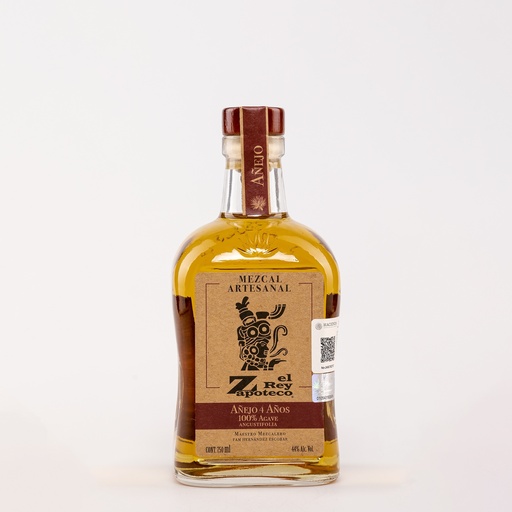 [MezArtOaxReyZaEspAñe450059] Rey Zapoteco Artesanal Oaxaca Espadín Añejo 45° 750 ml 
